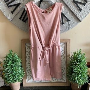 Emma & Elsa pink romper with gold hearts